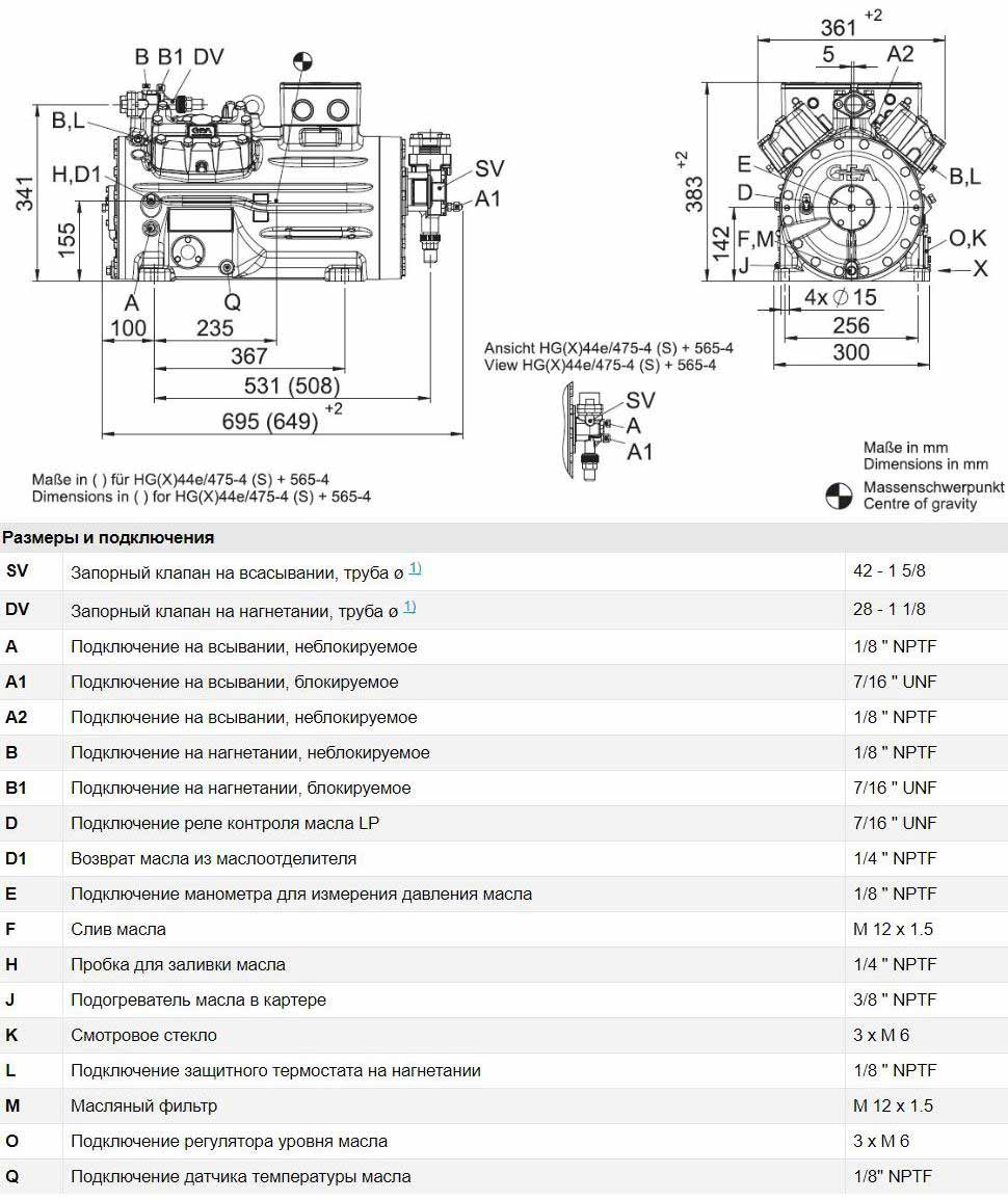 Bock HGX44e/665-4 Схема Bock Bock HGX44e/665-4 Схема